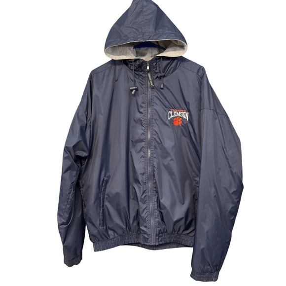 Charles River Clemson Tigers Navy Hooded Jacket Large - Picture 1 of 8